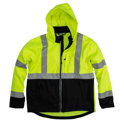 Men's Hi-Vis Class 3 Hooded Soft Shell Jacket Thumbnail