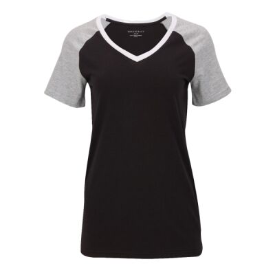 Women's Colorblocked V-Neck T-Shirt Thumbnail