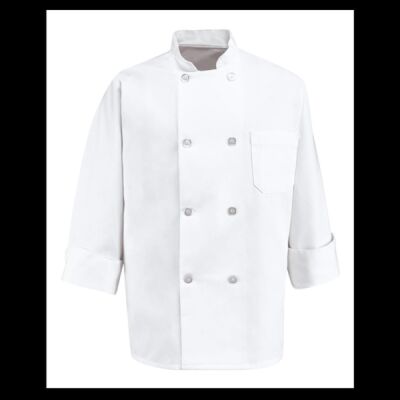 Eight Pearl Button Chef Coat - Tall Sizes Thumbnail